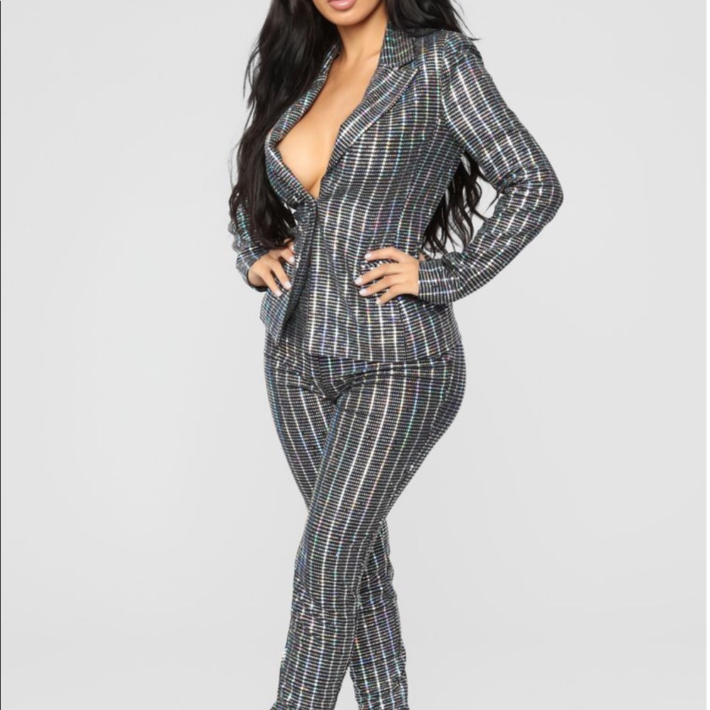Metallic suit set